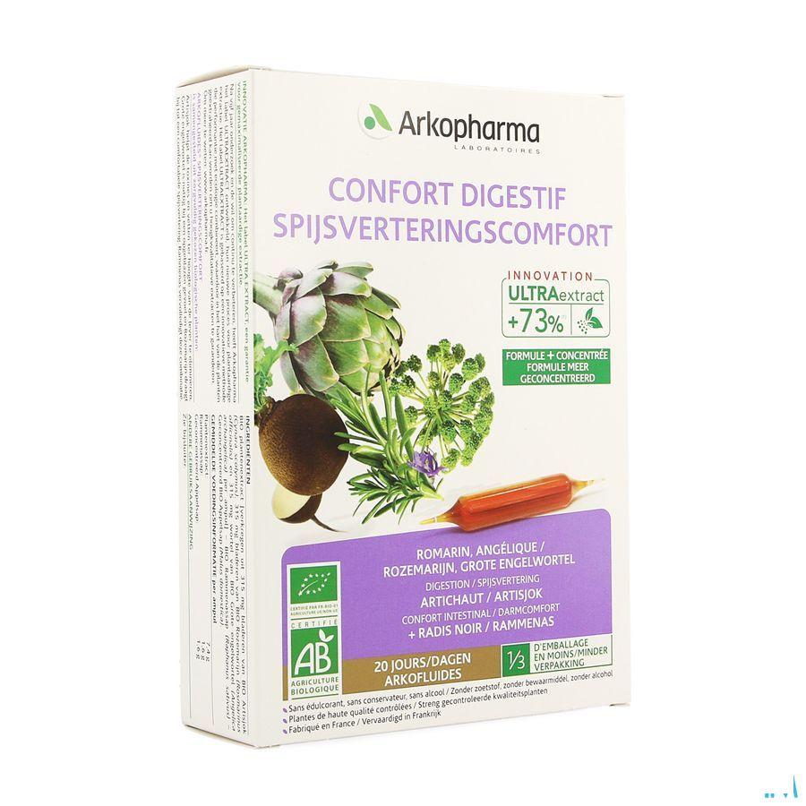 Arkofluide Confort Digestif Bio Ampoule 20  -  Arkopharma