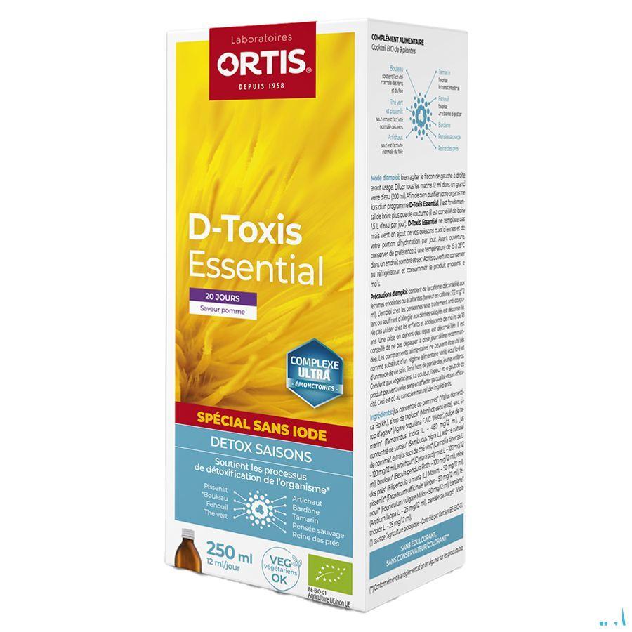 D Toxis Essential Zonder Iodium Appel Bio 250 ml