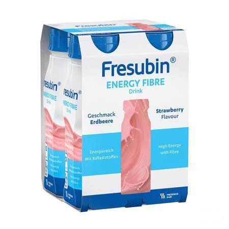 Fresubin Energy Fibre Drink Fraise Flacon 4x200 ml  -  Fresenius