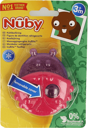 Nuby Koelbijtfiguur Diertjes Met Beschermhoes - 3m +   -  New Valmar