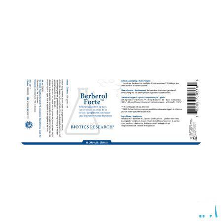 Biotics Berberol Forte 60 capsules  -  Energetica Natura