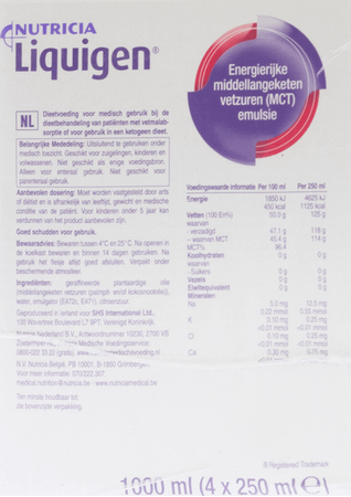 Liquigen Flacon Plast 4x250 ml 1457191  -  Nutricia