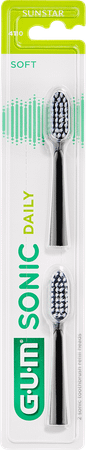 Gum Sonic Daily Brosse Dents Pile Tetesbrosse Noir