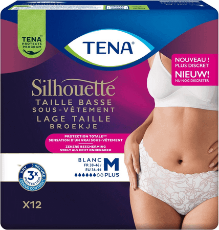 Tena Silhouette Plus Blanc Lage Taille M 12 780103