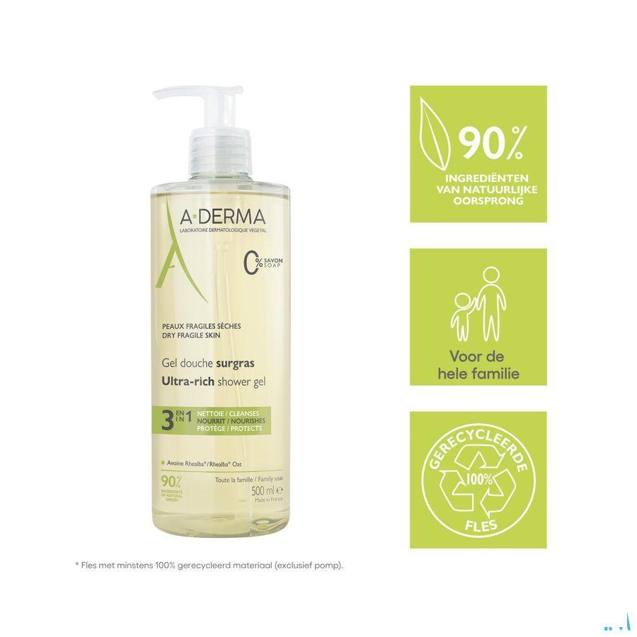 Aderma Douchegel Overvet 500 ml  -  Aderma