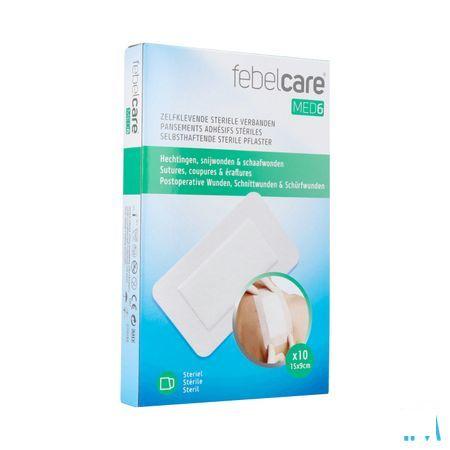 Febelcare Med6 Pansem. Adhesifs Steril.15x9cm 10pc