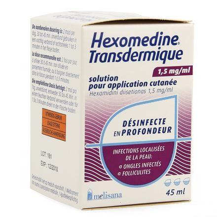 Hexomedine Oplossing 45 ml Transcut  -  Melisana