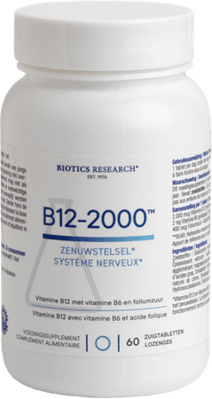 Biotics B12-2000 60 zuigtabletten  -  Energetica Natura