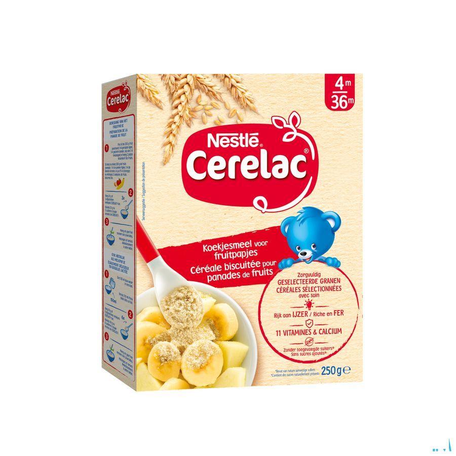 Nestle Cerelac Koekjesmeel Fruitpapjes 250 gr  -  Nestle