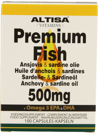 Altisa Ansjovis-sardine Olie 500 mg Capsule 100  -  Dieximport