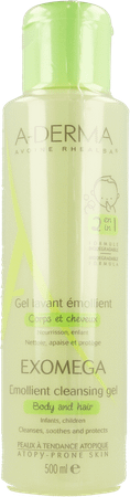 Aderma Exomega Gel Lavant 2en1 Corps Cheveux 500 ml  -  Aderma