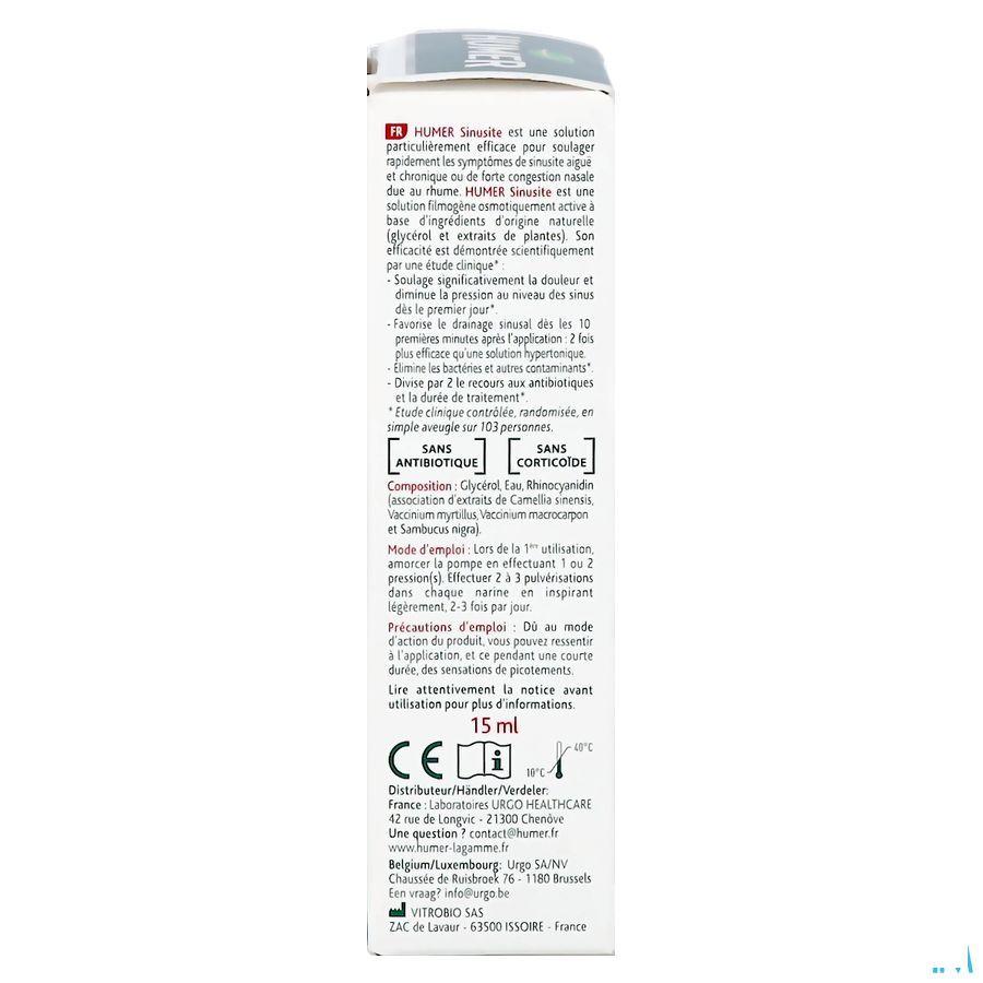 Humer Sinusitis Neusspray 15 ml  -  Urgo Healthcare