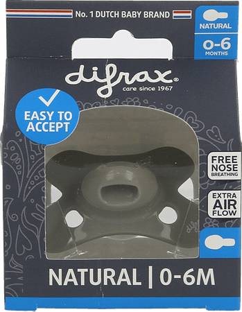 Difrax Fopspeen Natural 0-6M Uni/Pure Assorti