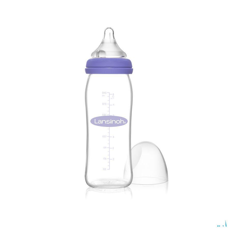 Lansinoh Zuigfles Glas + Speen 240 ml 4