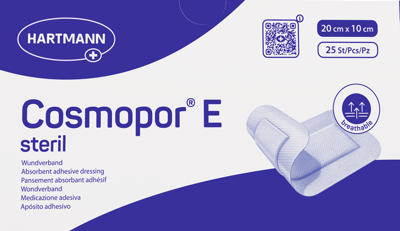 Cosmopor E Latexfree 20x10cm 25 P/s  -  Hartmann