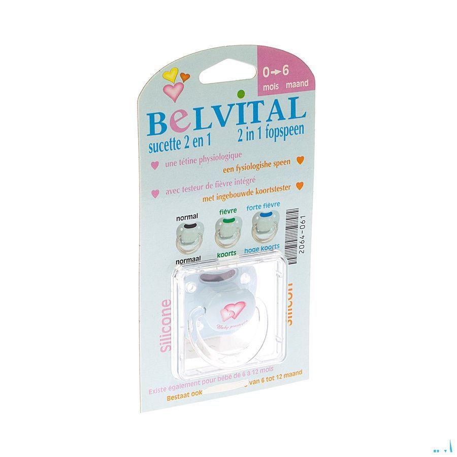 Belvital Fopspeen Silic + Temperatuurtester 0- 6m