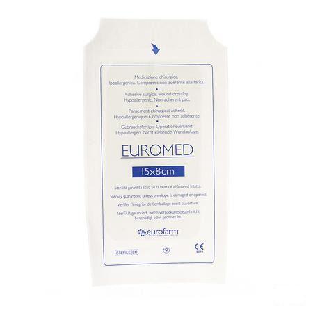 Euromed 8x15cm 1 Eilandpleister Adhesive Steriel  -  I.D. Phar