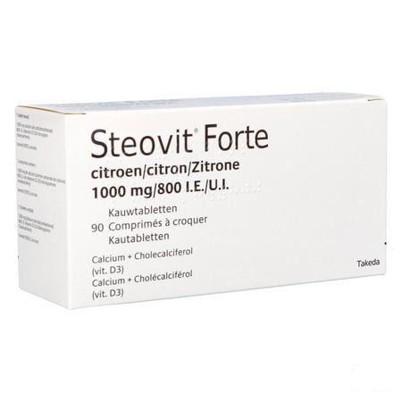 Steovit Forte Citron 1000 mg/800UI Comprimes Croq 90