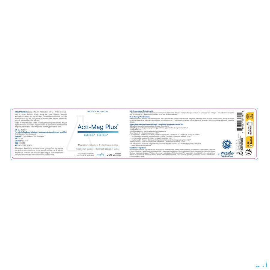 Acti-Mag Plus 200 g  -  Energetica Natura