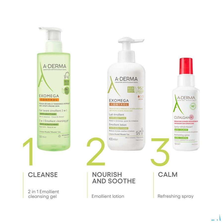 Aderma Exomega Control Lait Emollient 400 ml  -  Aderma