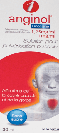 Anginol Lidocaine Spray Buccal 30 ml