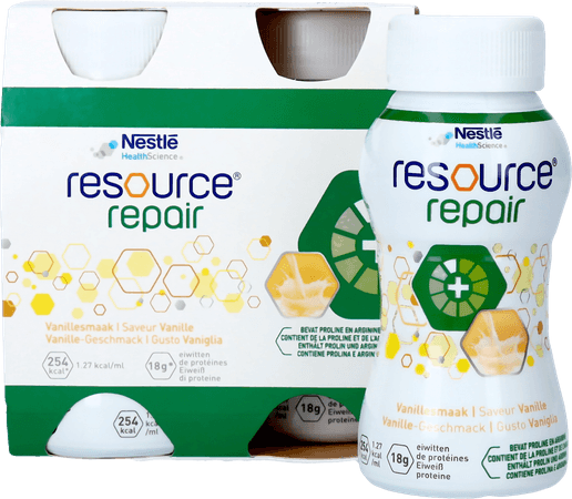 Resource Repair Vanille Fles 4x200 ml  -  Nestle