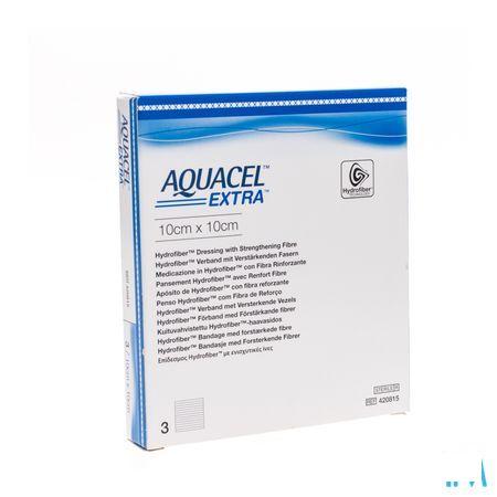 Aquacel Extra Pansement Hydrofiber + renf.fibr.10x10cm 3  -  Convatec