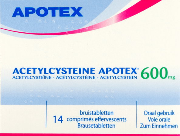 Acetylcysteine Apotex Bruistabletten 14 X 600 mg