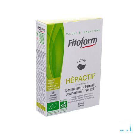 Hepactif Bio Ampoule 20x10 ml Fitoform  -  Bioholistic Diffusion