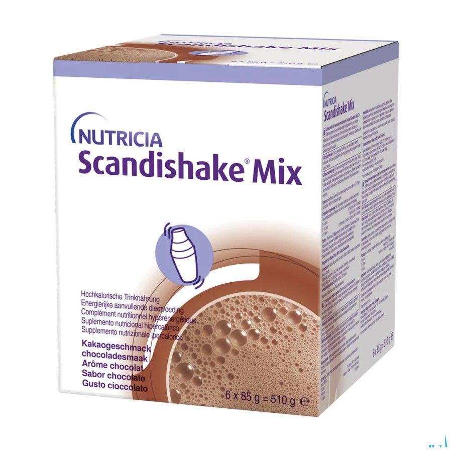 Scandishake Mix Chocolade Zakje 6X85G Nf