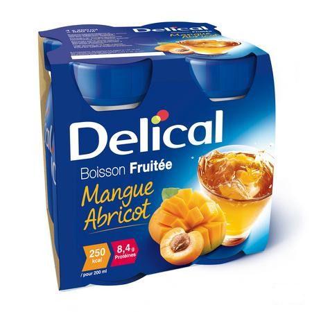 Delical Boisson Fruitee Mangue-abricot 4x200 ml  -  Bs Nutrition
