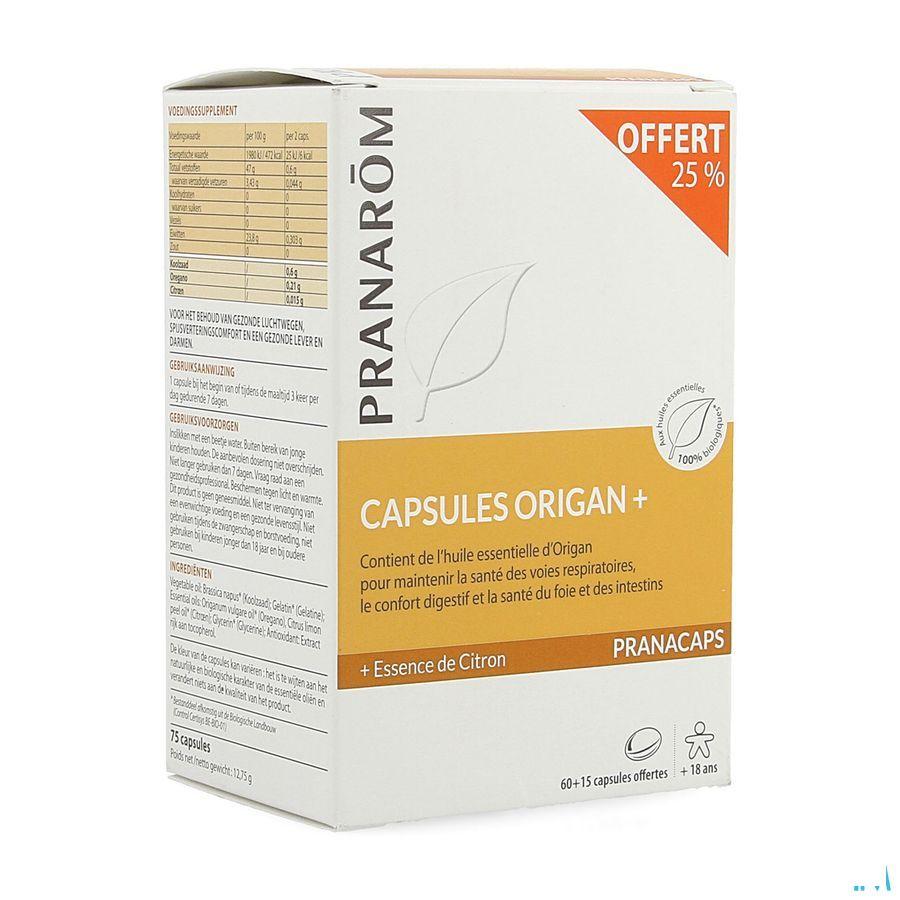 Pranacaps Bio Oregano Plus Caps 75  -  Pranarom