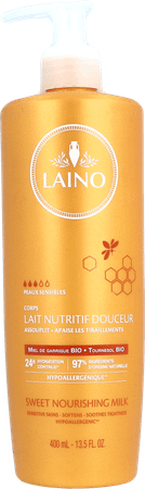 Laino Melk Voedend Zacht Honing Pompfl 400 ml