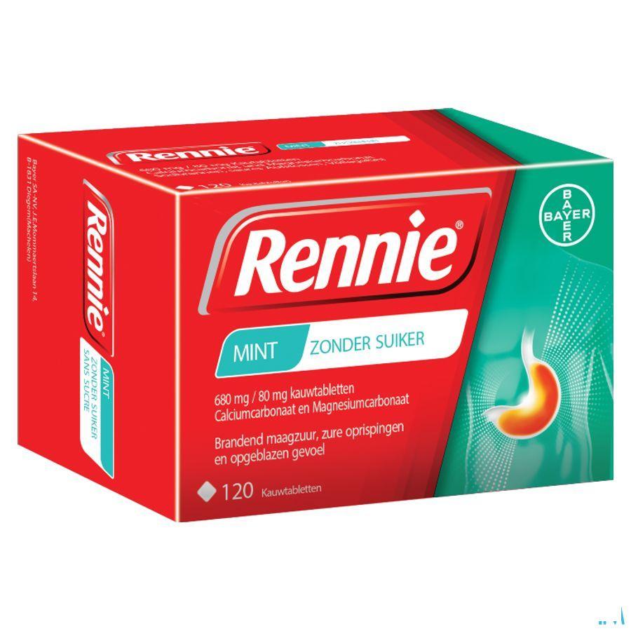 Rennie Zonder Suiker Pastilles 120 Rennie Zonder Suiker Pastilles 120