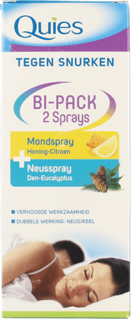 Quies A/Snurk Bipack Spray Neus 15ml + Mond 70 ml