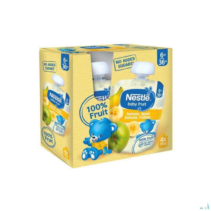 Nestle Baby Fruit Banaan Appel 4 x 90 gr
