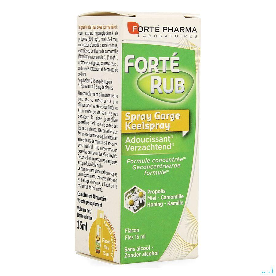 Forterub Keelspray Verzachtend 15 ml  -  Forte Pharma