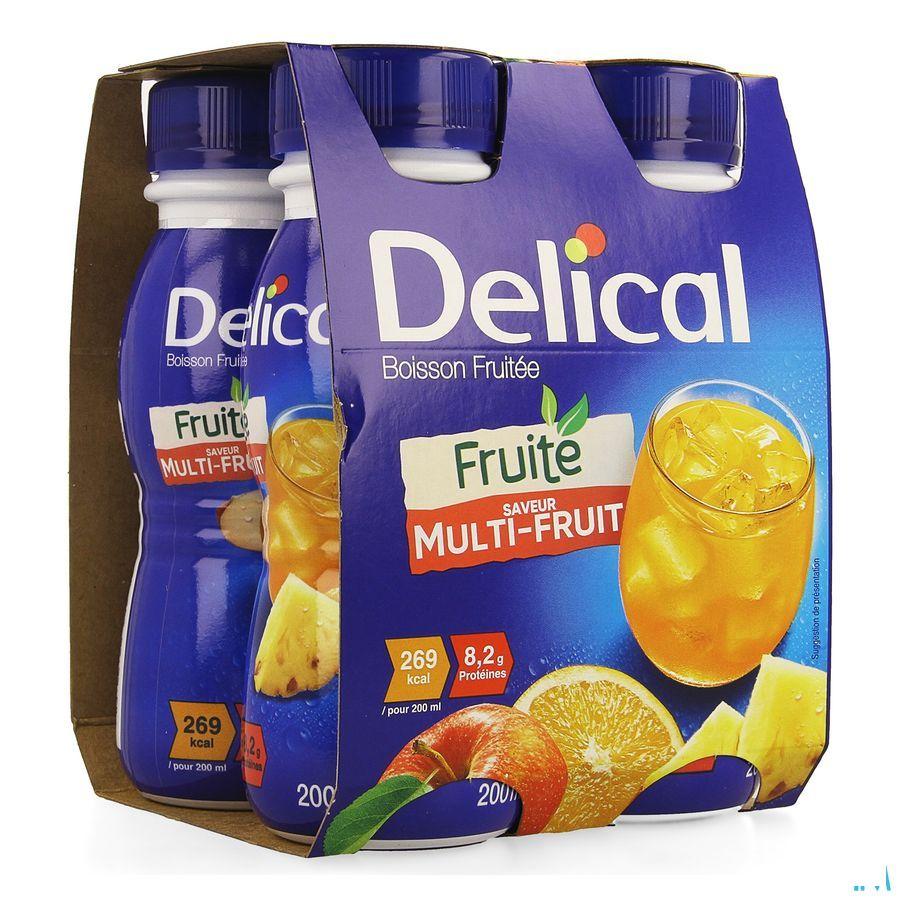 Delical Fruitdrink Multivruchten 4x200 ml  -  Bs Nutrition