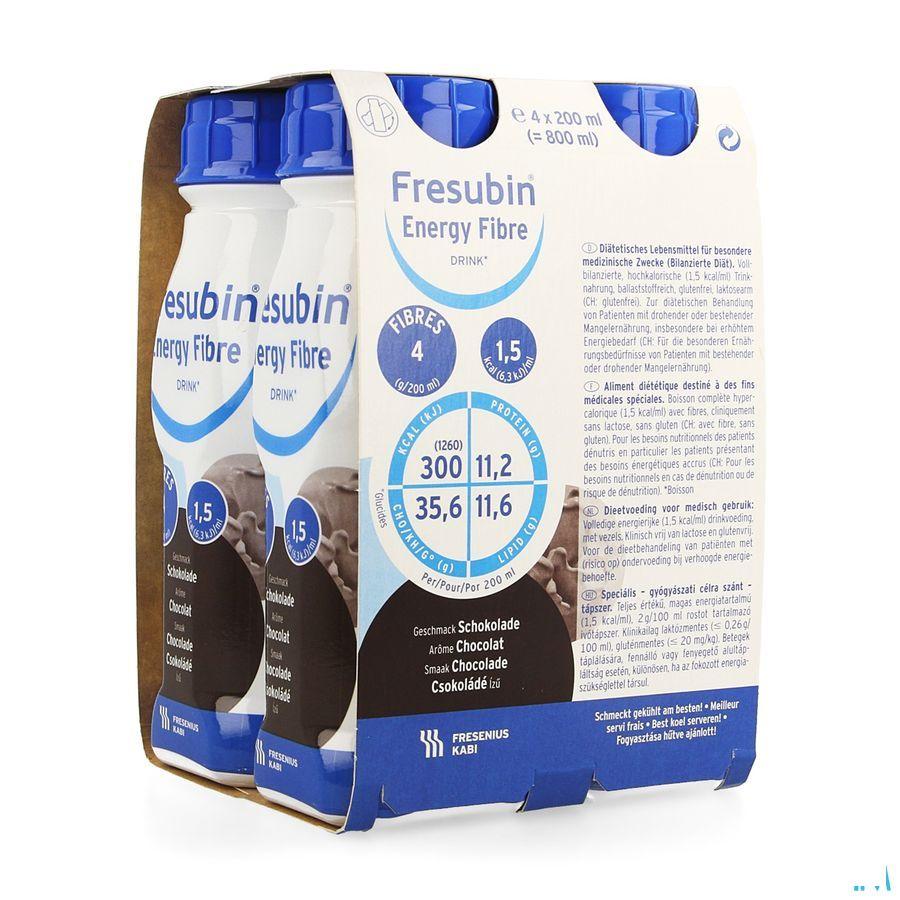 Fresubin Energy Fibre Drink 200 ml Chocolat/chocolade  -  Fresenius