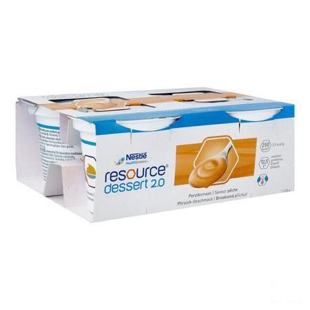 Resource Dessert 2.0 Perzik 4x125 G  -  Nestle