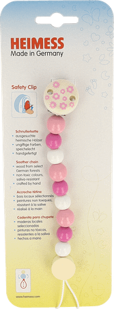 Heimess Fopspeenketting Hout Roze H9217  -  Bomedys