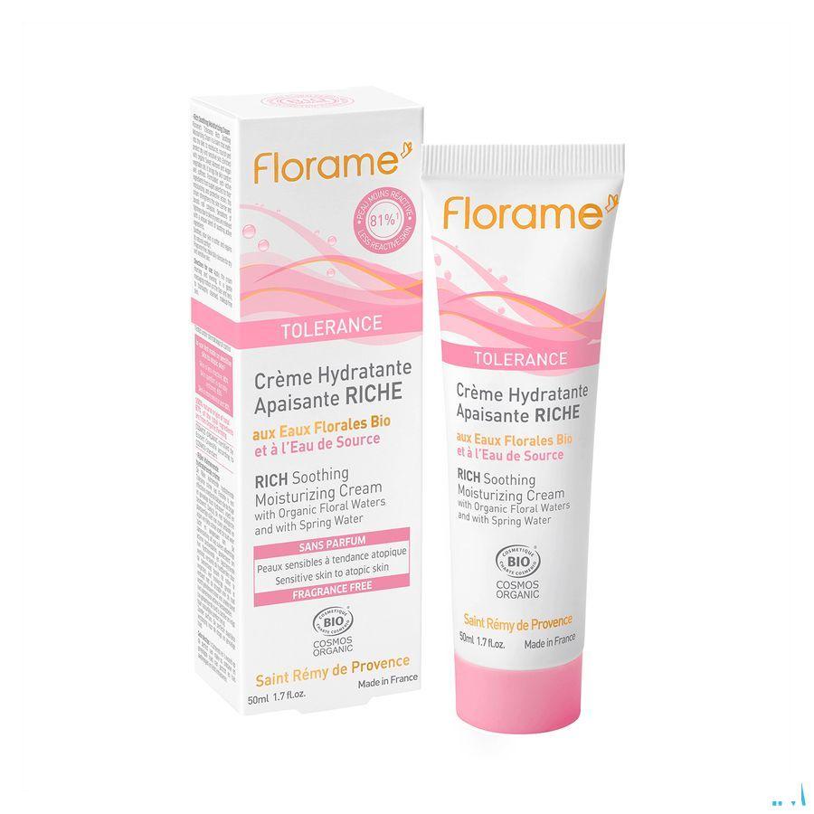 Florame Creme Hydratante Apaisante Riche Bio 50 ml  -  Natur'Inov