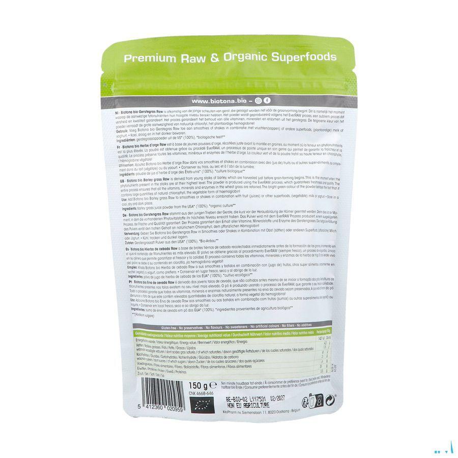 Biotona Bio Gerstegras Raw 150 g