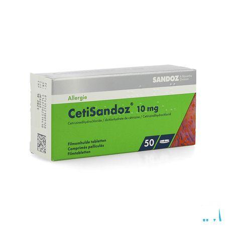 Cetisandoz Sandoz Tabletten 50 X 10 mg