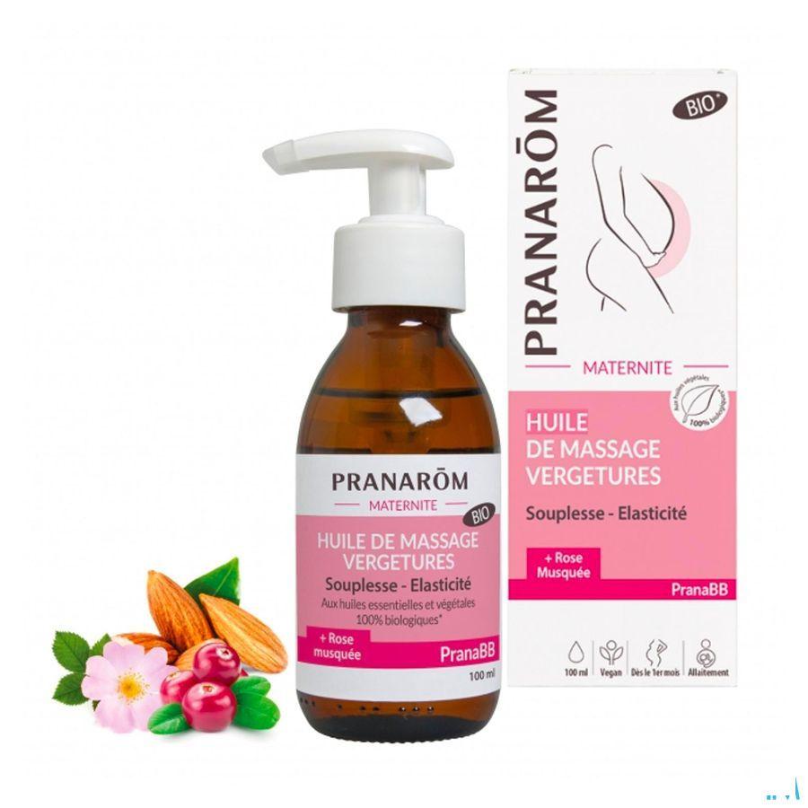 Massage Olie Zwangerschapstriemen 100  ml Pranarom  -  Pranarom