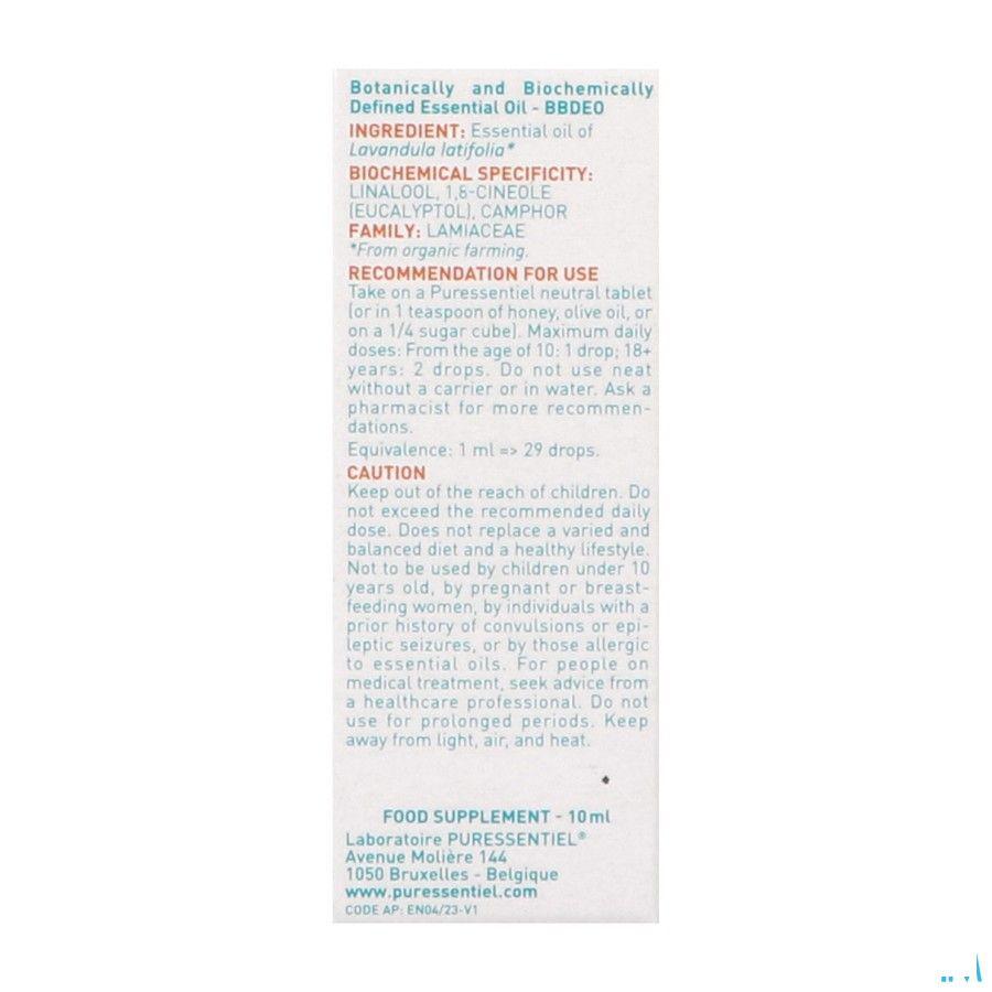 Puressentiel He Lavande Aspic Bio Exp.hle Ess 10 ml  -  Puressentiel