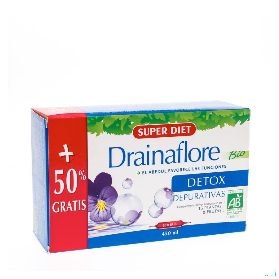 Super Diet Drainaflore Bio +50% Ampullen 30x15 ml
