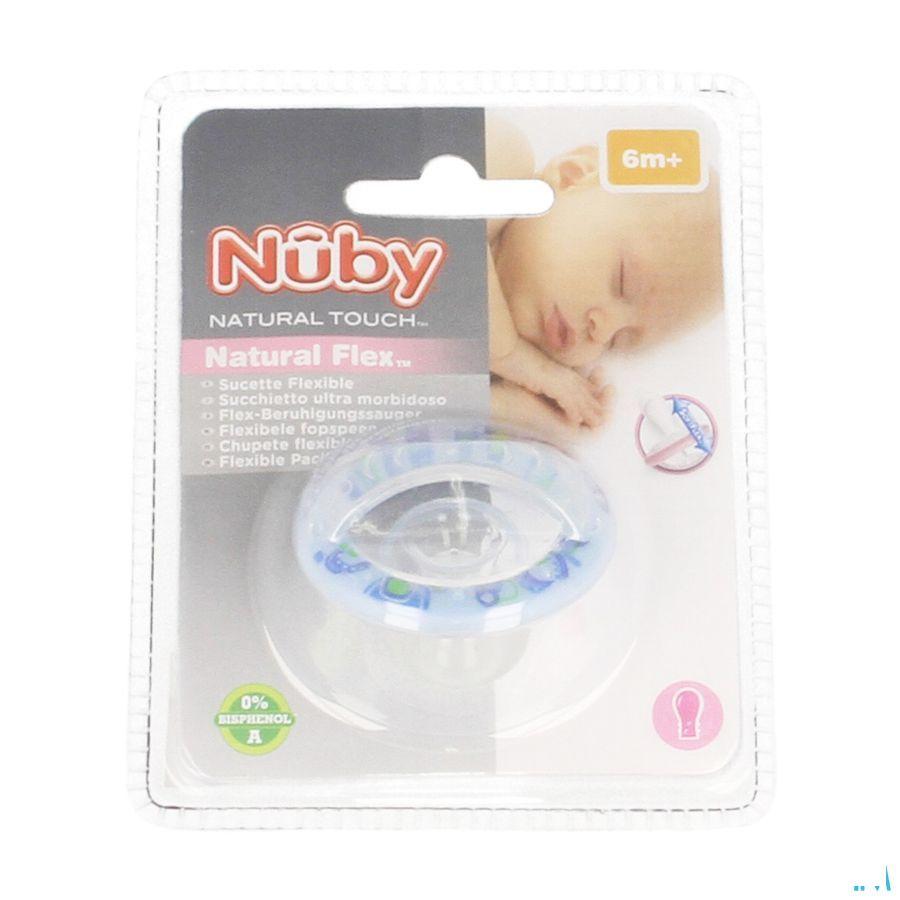 Nuby Nt Natural Flexac Silicone Cherry Fopspeen - Roze - 6m +   -  New Valmar