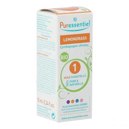 Puressentiel Eo Lemongrass Bio Essentiele Olie 10 ml  -  Puressentiel