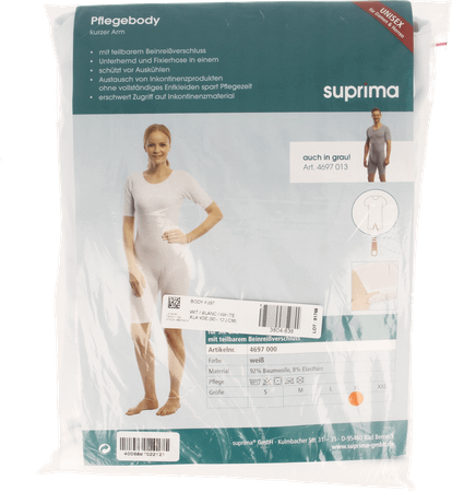 Suprima 4697 Body Korte Mouw+Benenrits Wit Xl  -  Bota